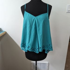 Teal flowy fabletics xl tank